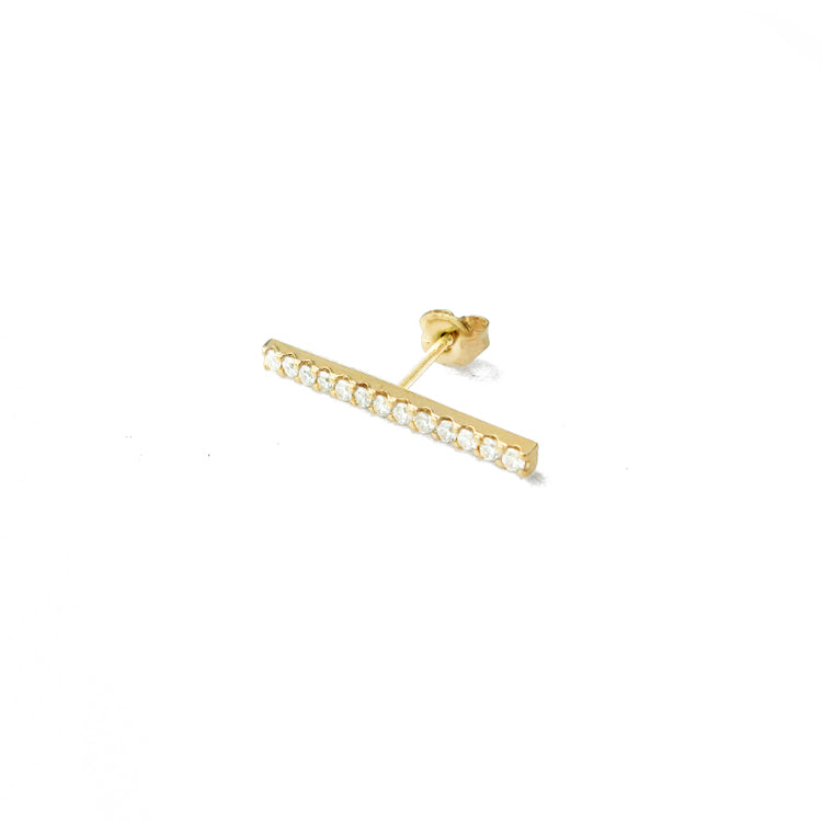 Crystal Bar Pierce Gold