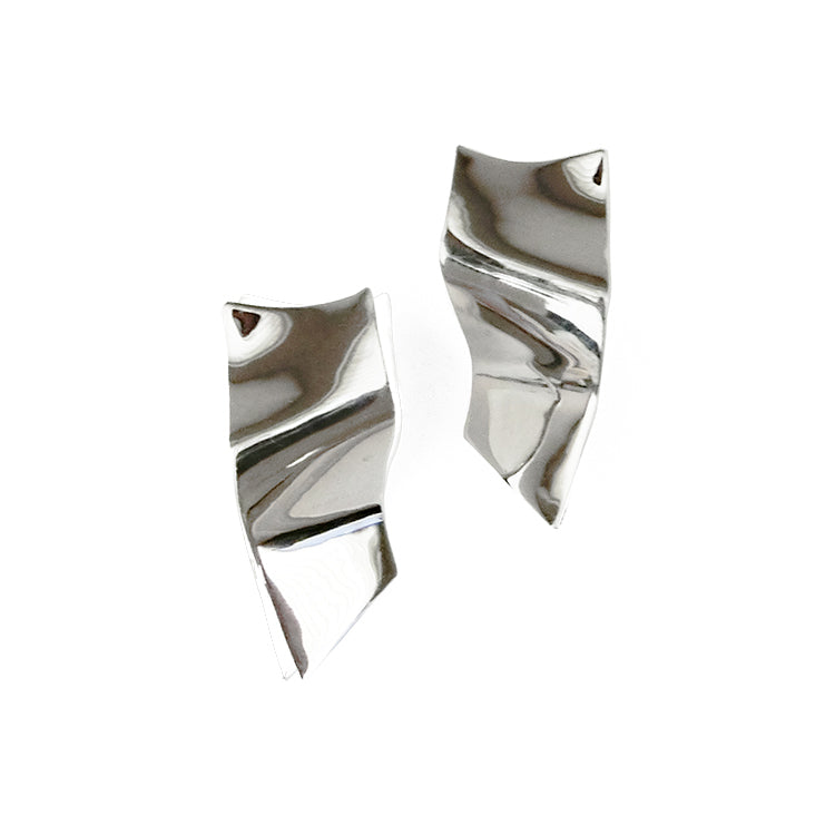 Design Plate Earring Silver