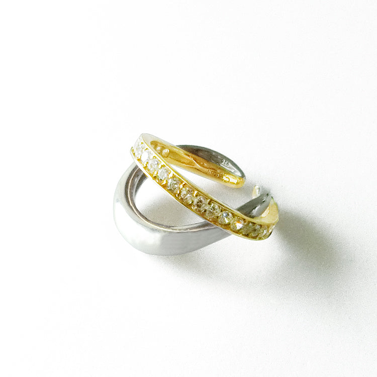 2Face EarCuff Ring Silver