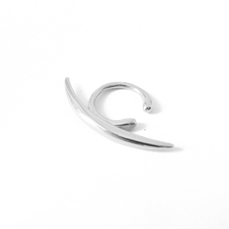 Thin Curve Ear Cuff Silver