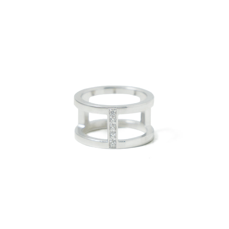 Three Pillar Ring Silver