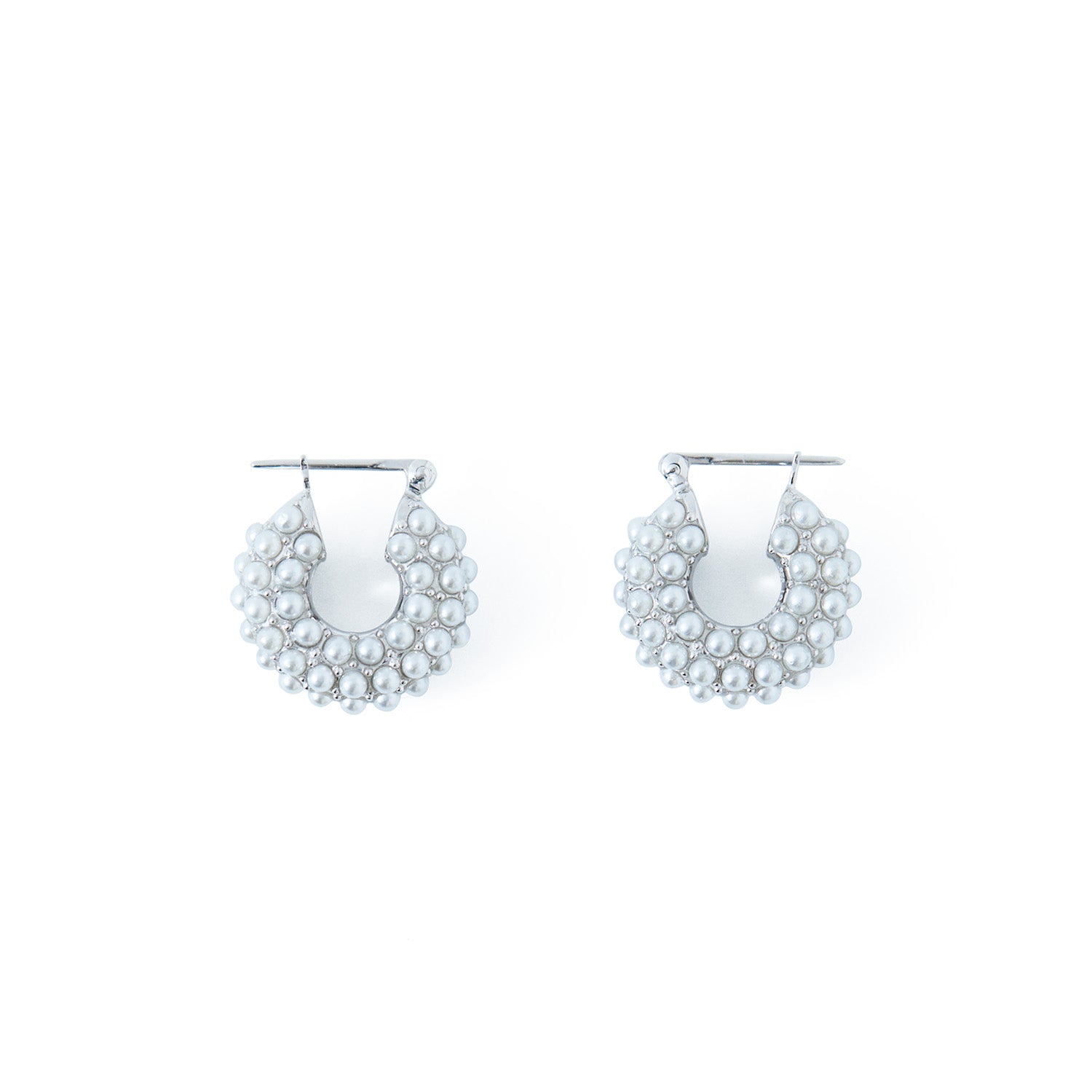 Pearl Hoop Pierce Silver – C'esoi