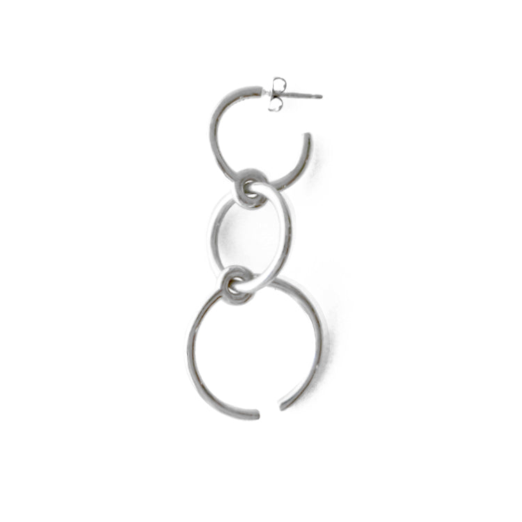 3rings Pierced EarCuff Silver