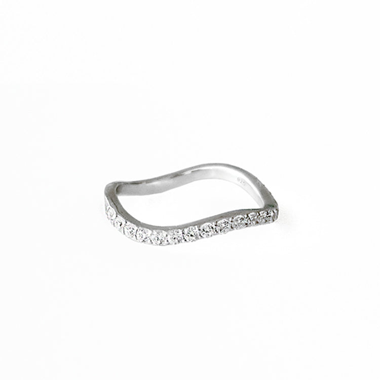Waving Crystal Ring