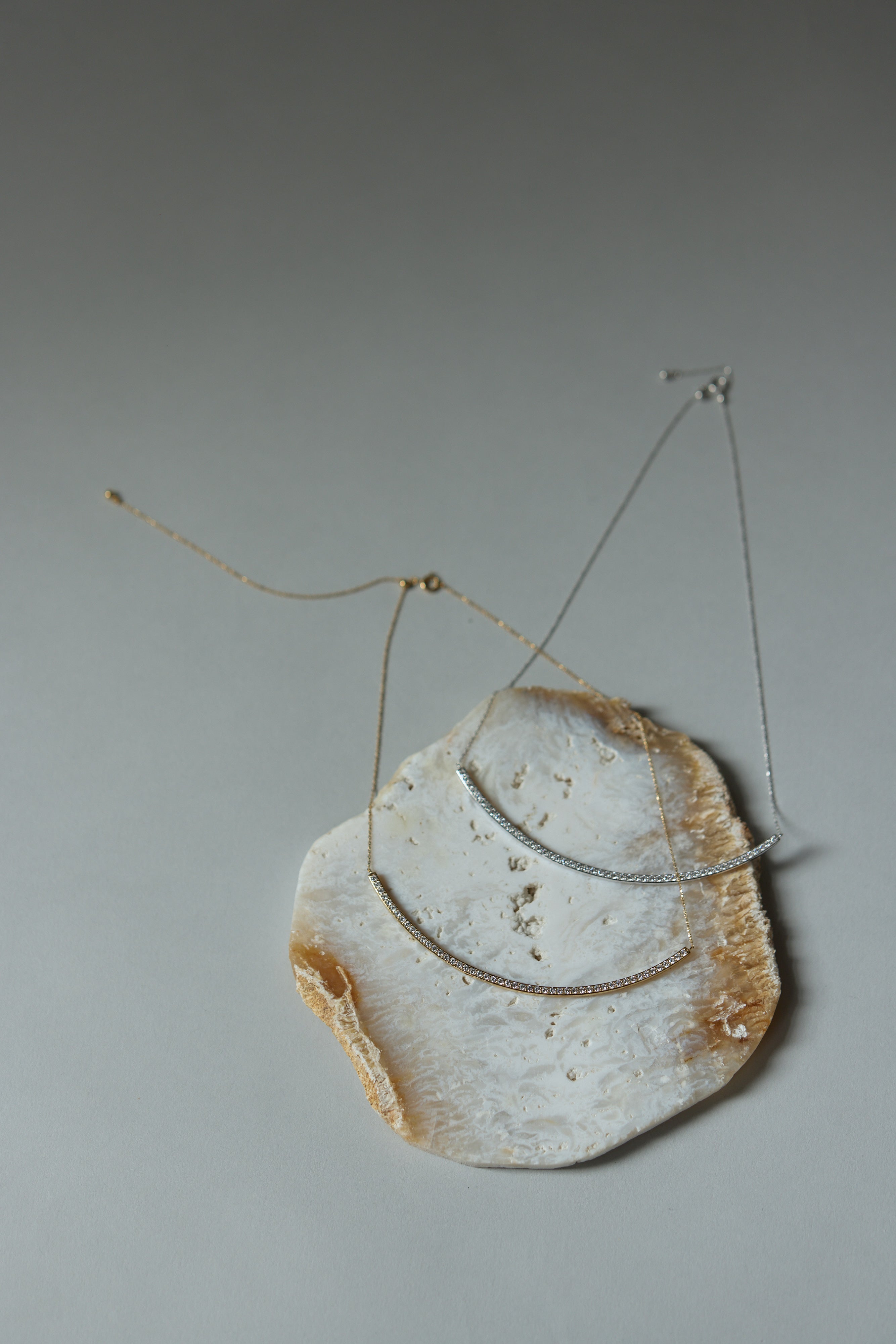 【order】Crysral Bar Choker Necklace Silver