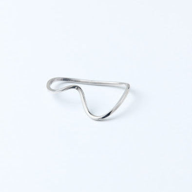 2Finger Curve Ring Silver
