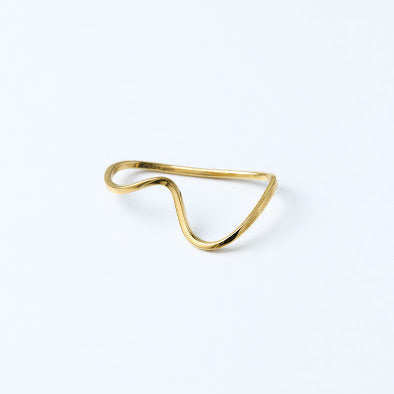 2Finger Curve Ring Gold