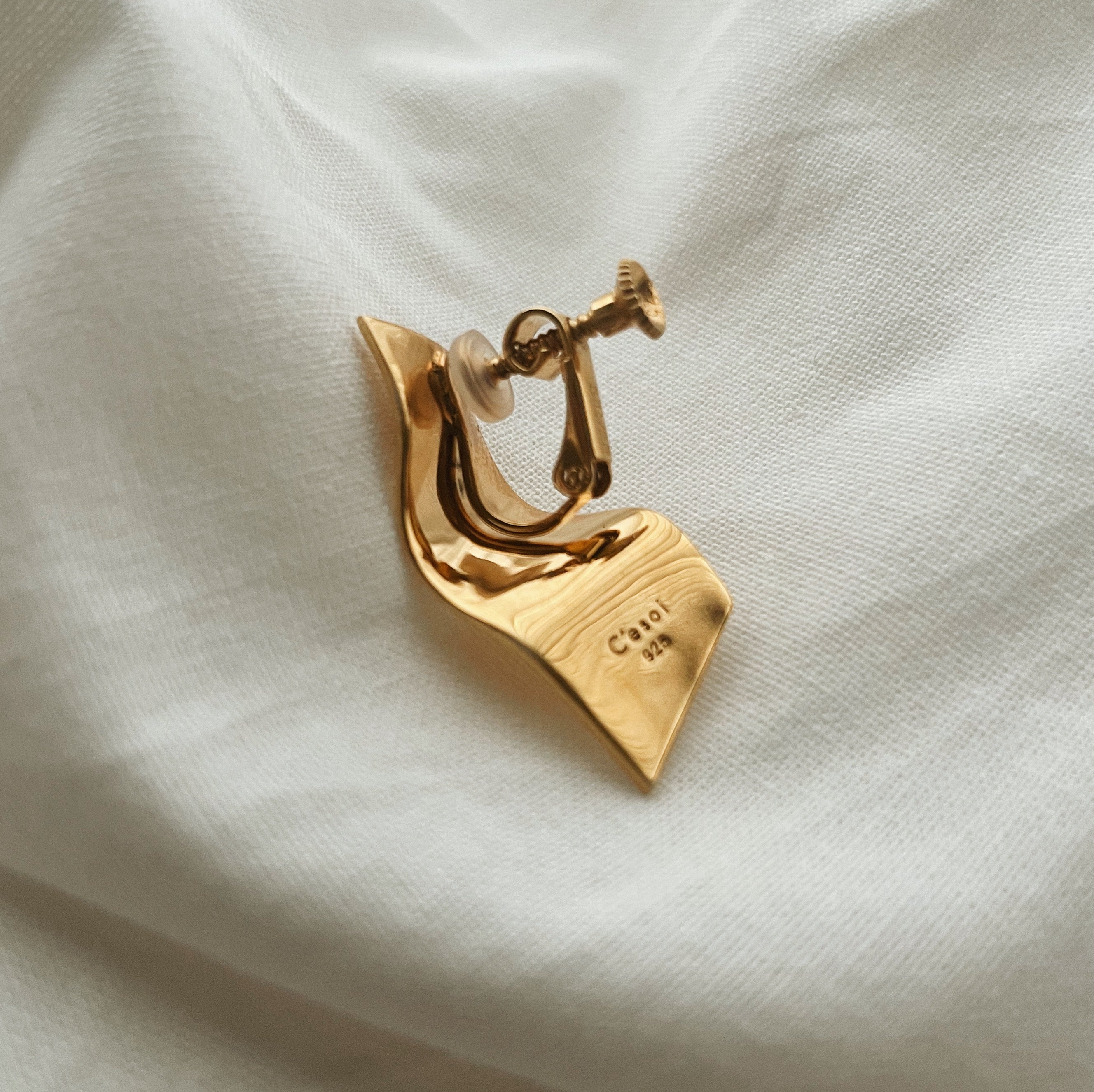 Design Plate Earring Gold