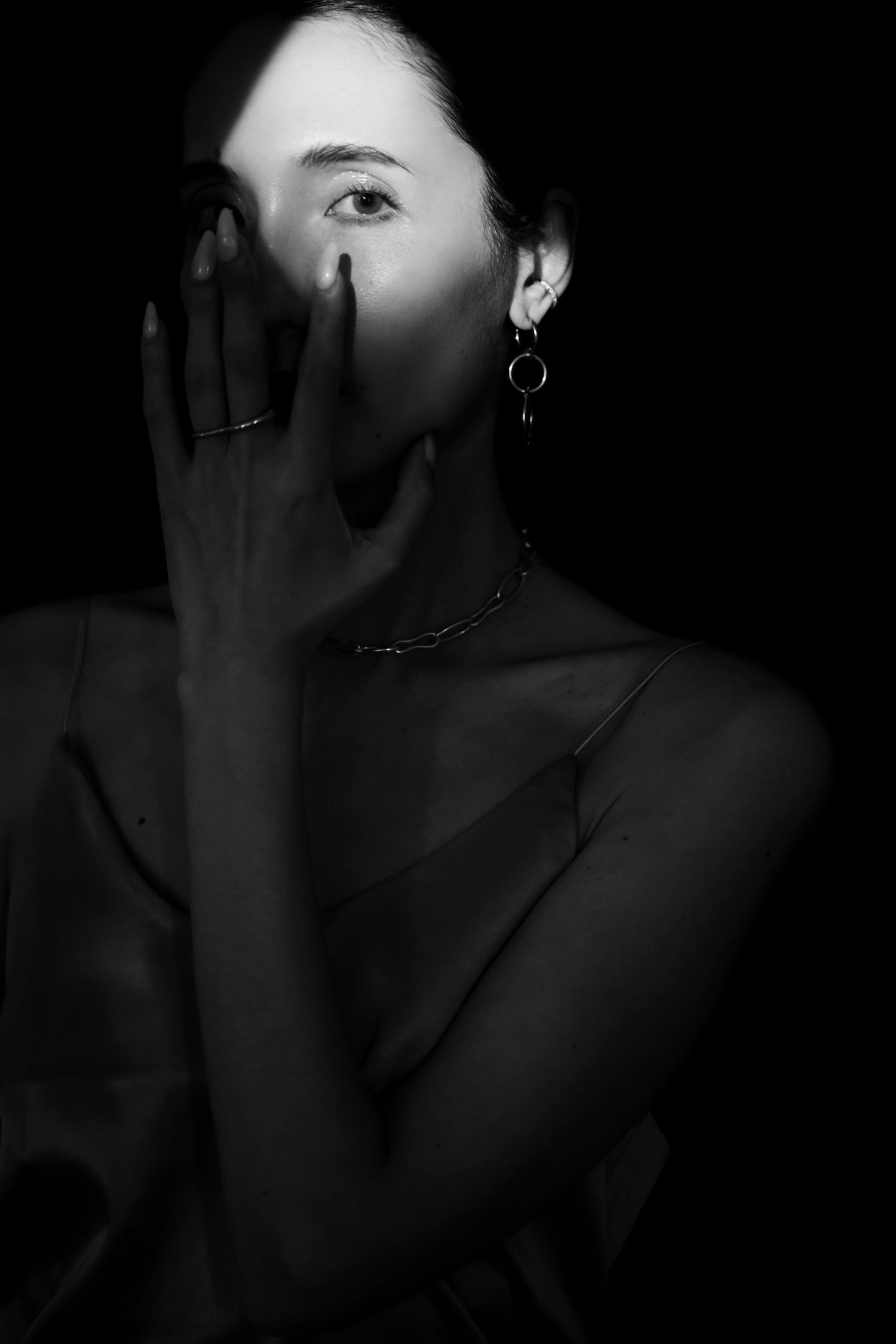 3rings Pierced EarCuff Silver