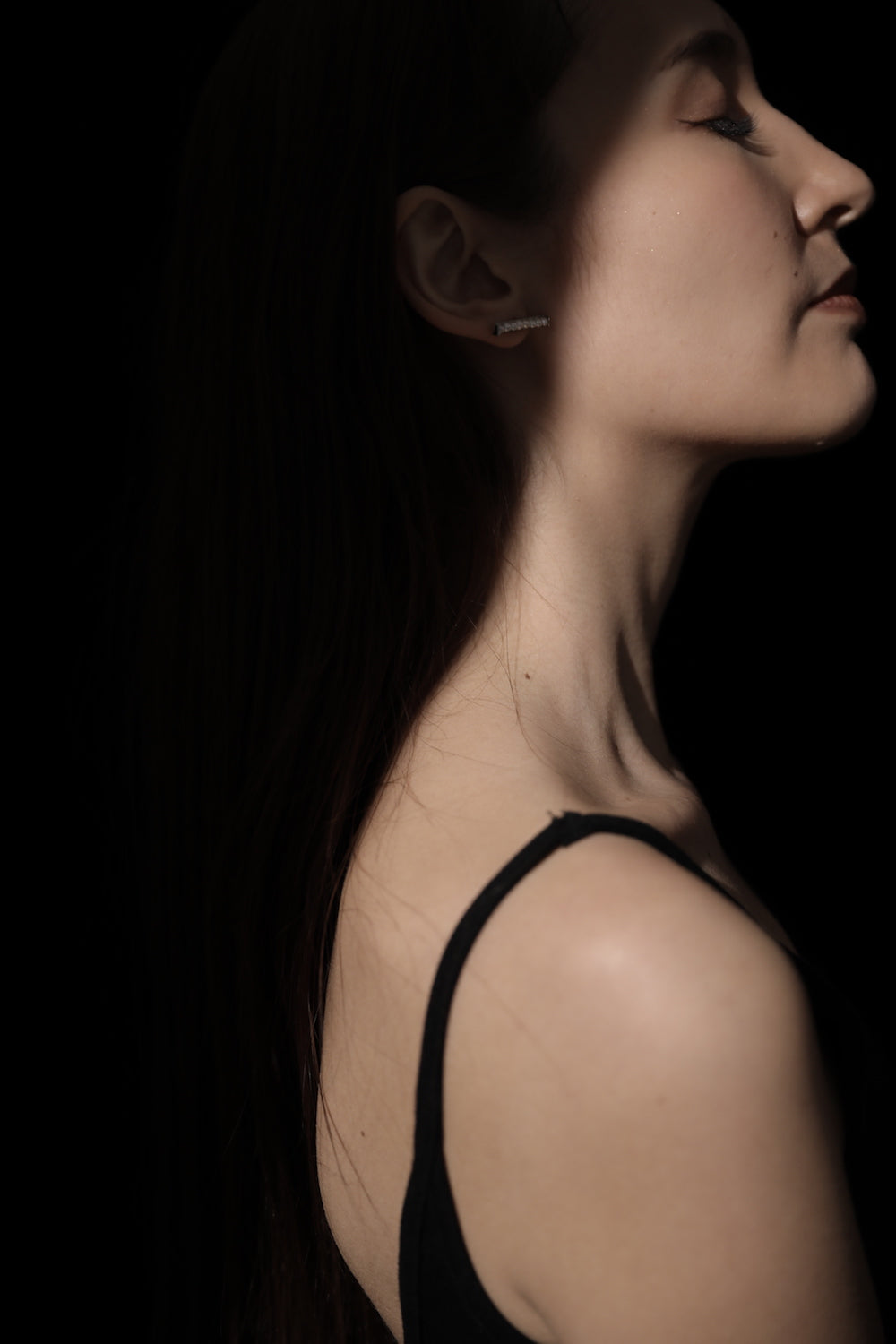 Pearl Bar Pierce Silver