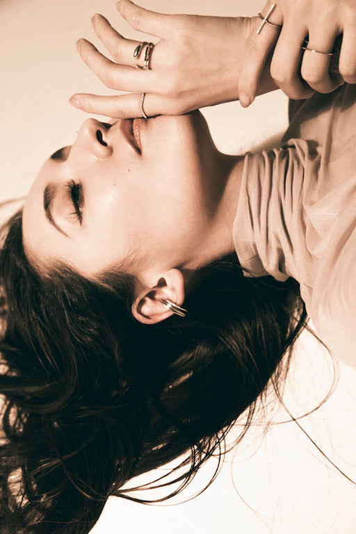 Thin Curve Ear Cuff Silver