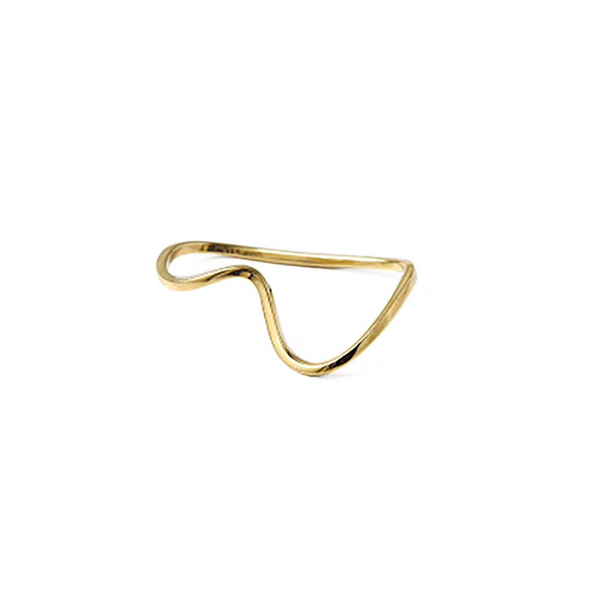 2Finger Curve Ring Gold
