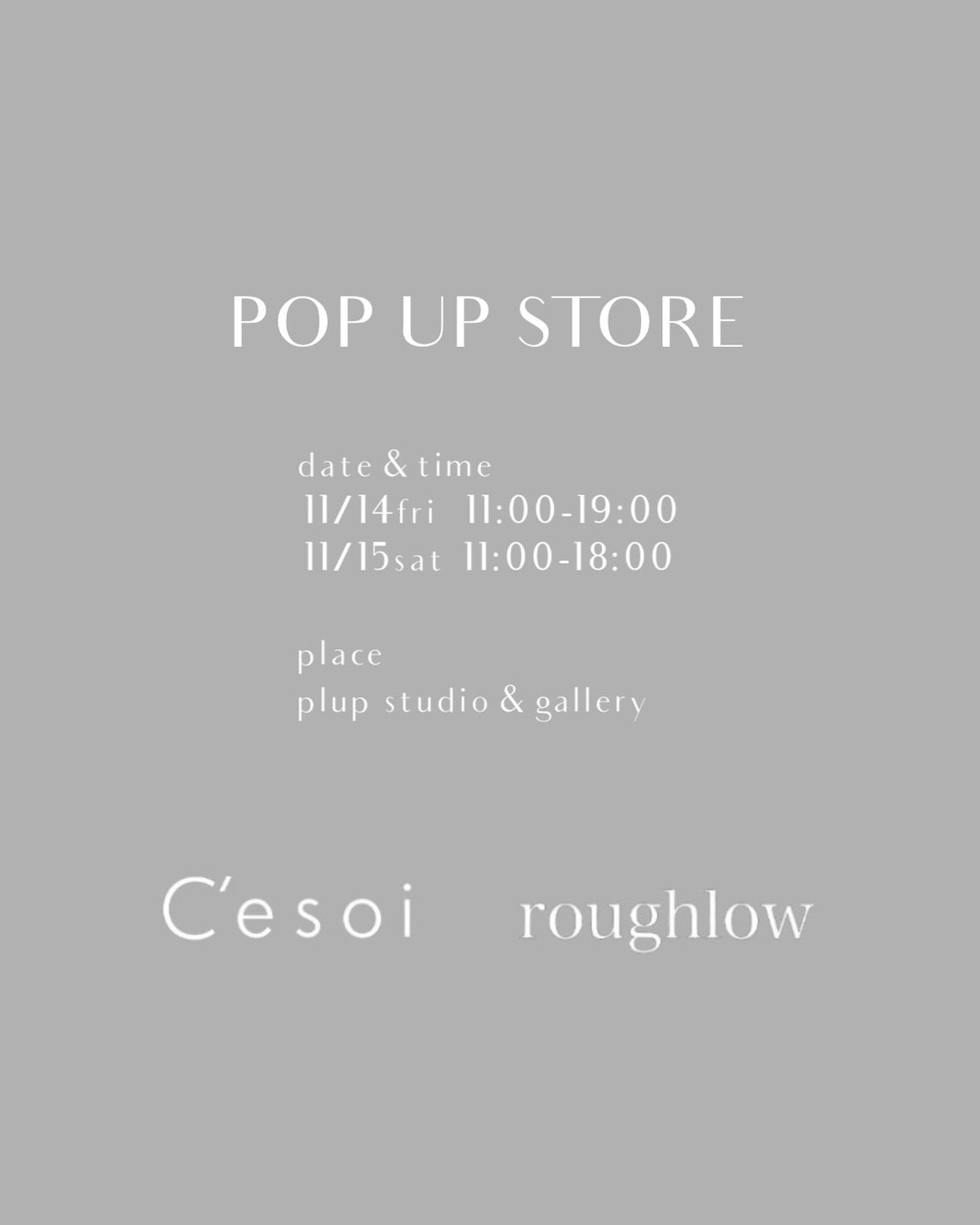 OSAKA _POP UP Storeのご案内