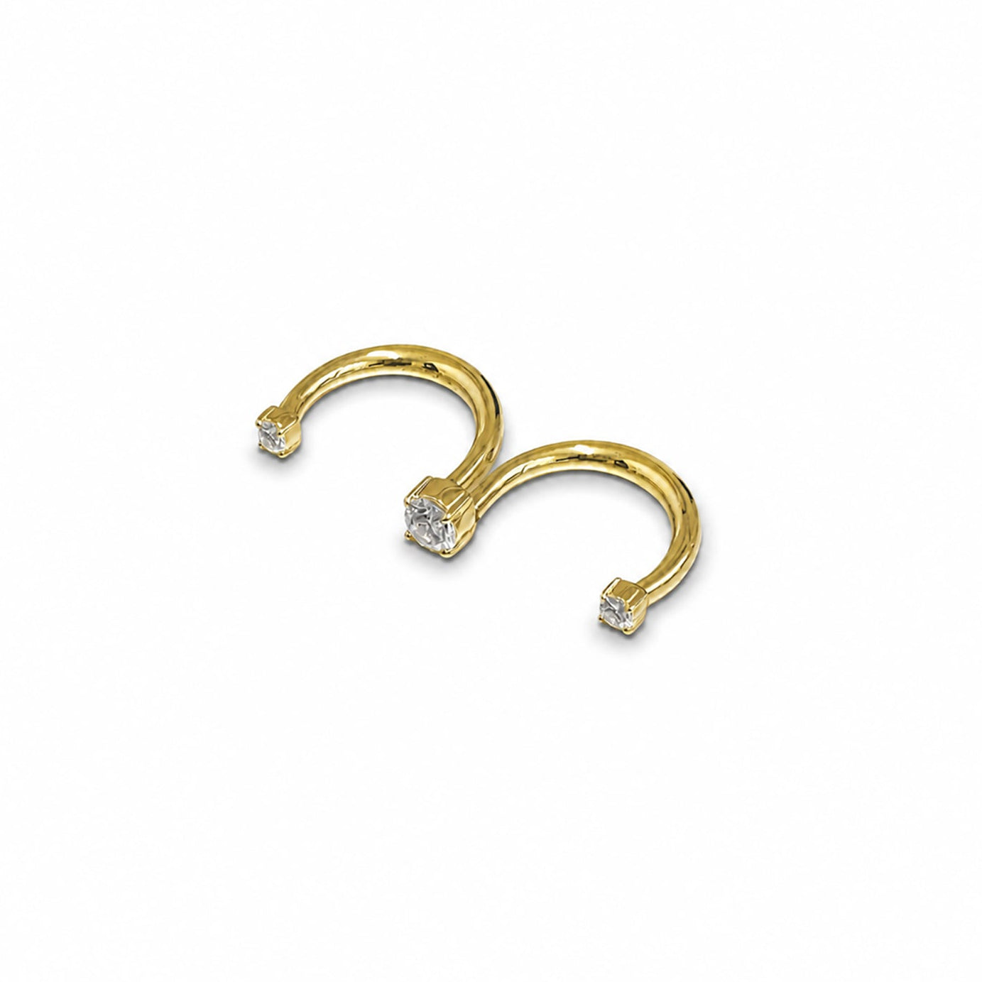 Half Finger Crystal Ring  Gold
