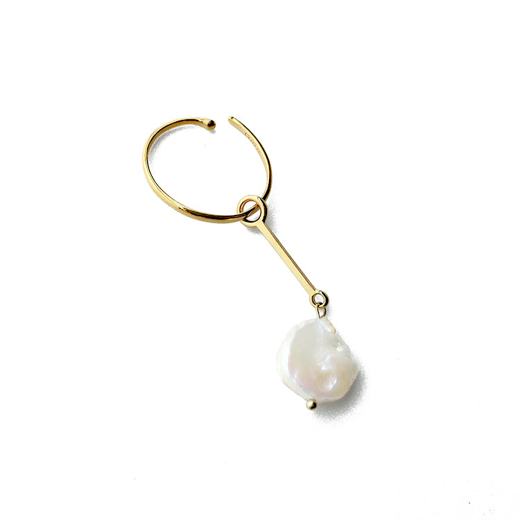 Custom EarCuff (Pearl Bar Gold)