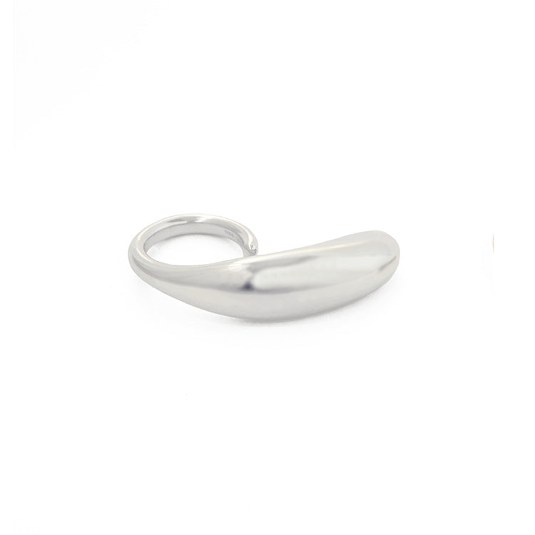 2Finger Crystal Ring Silver – C'esoi