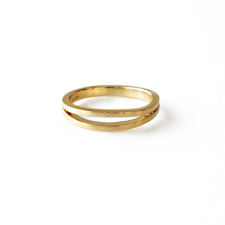 Two Line Gold Ring