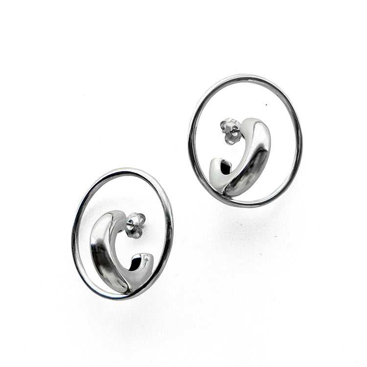 Docking Hoop Pierce Silver