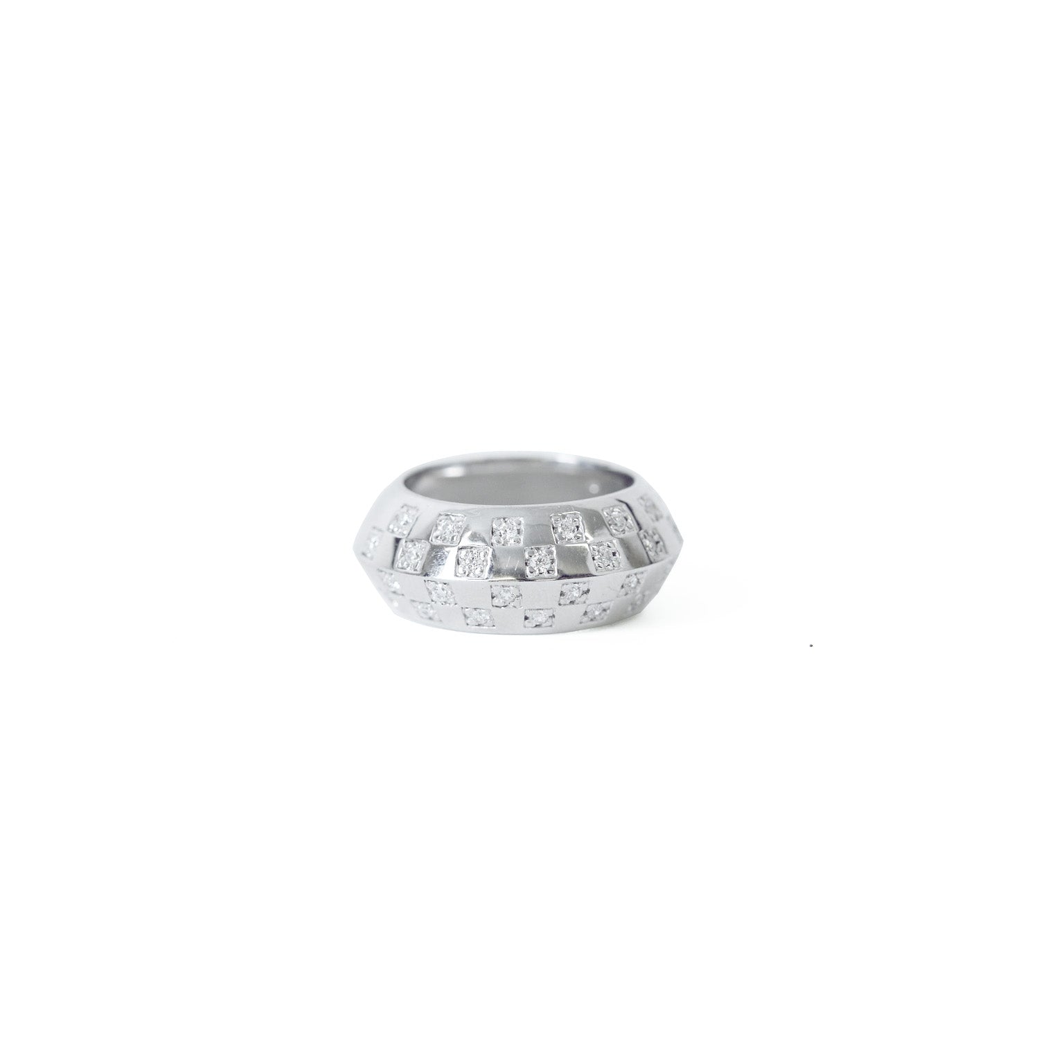 Lattice Crystal Ring Silver