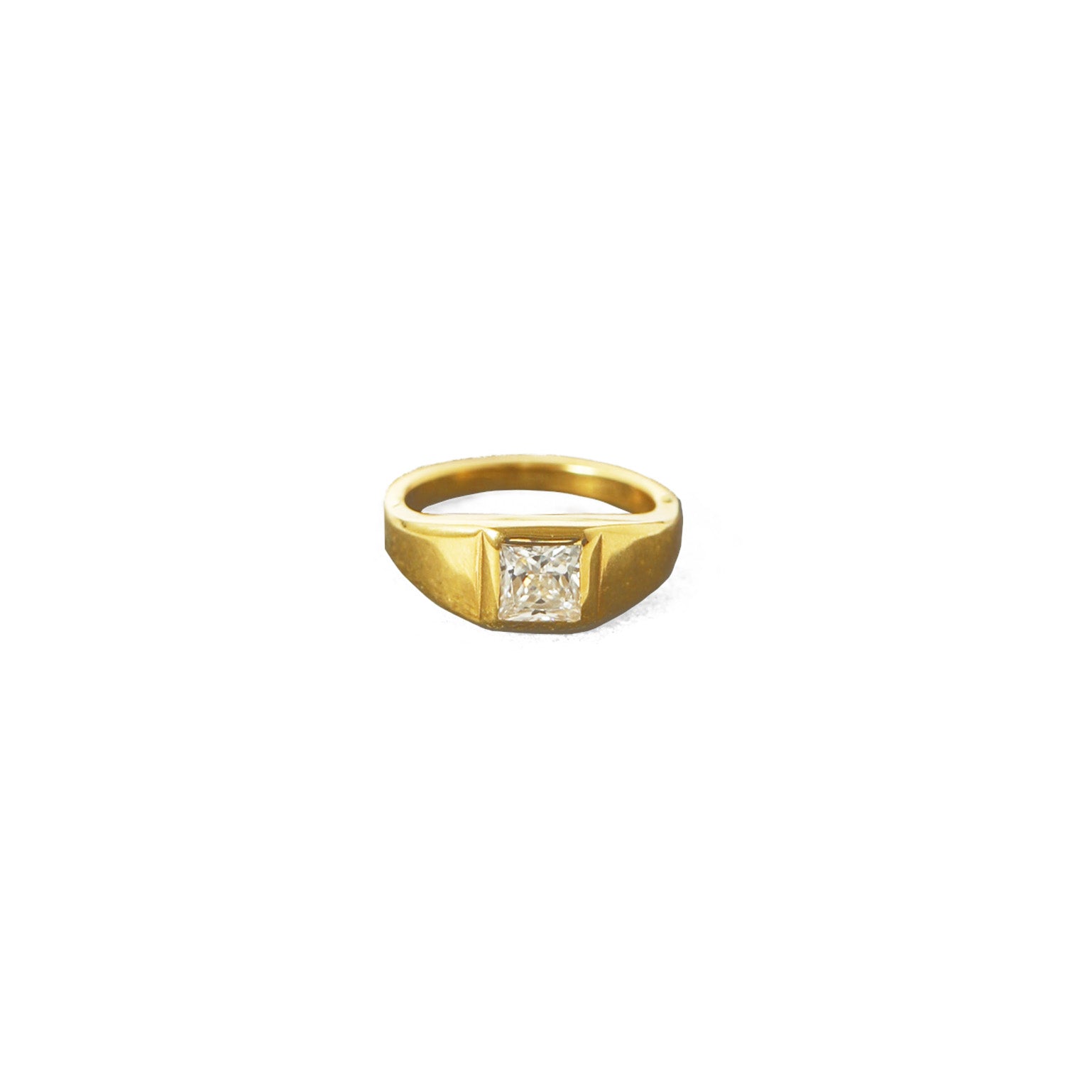 Square Stone Pinky  Ring Gold