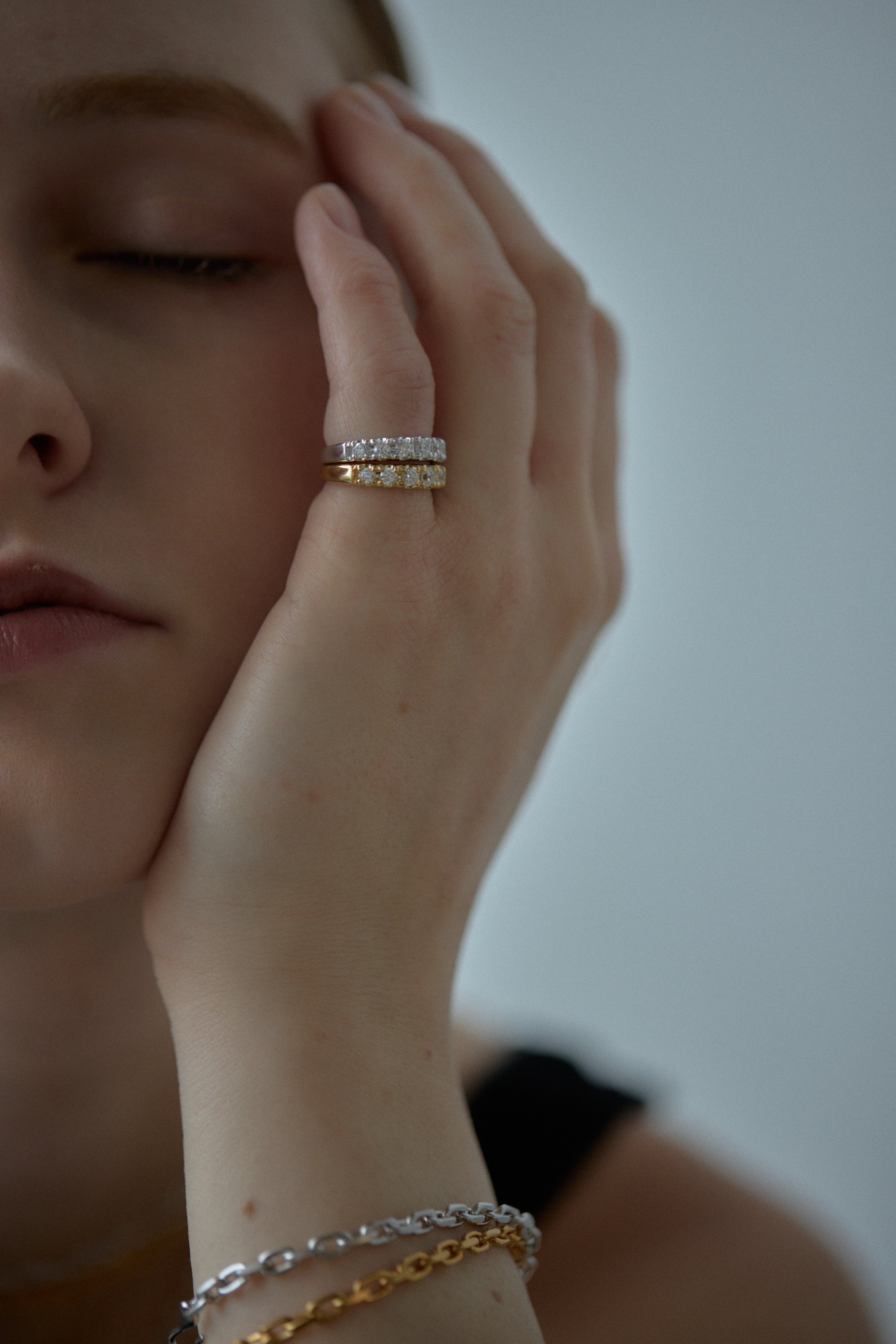 Crystal Pinky Ring Gold – C'esoi