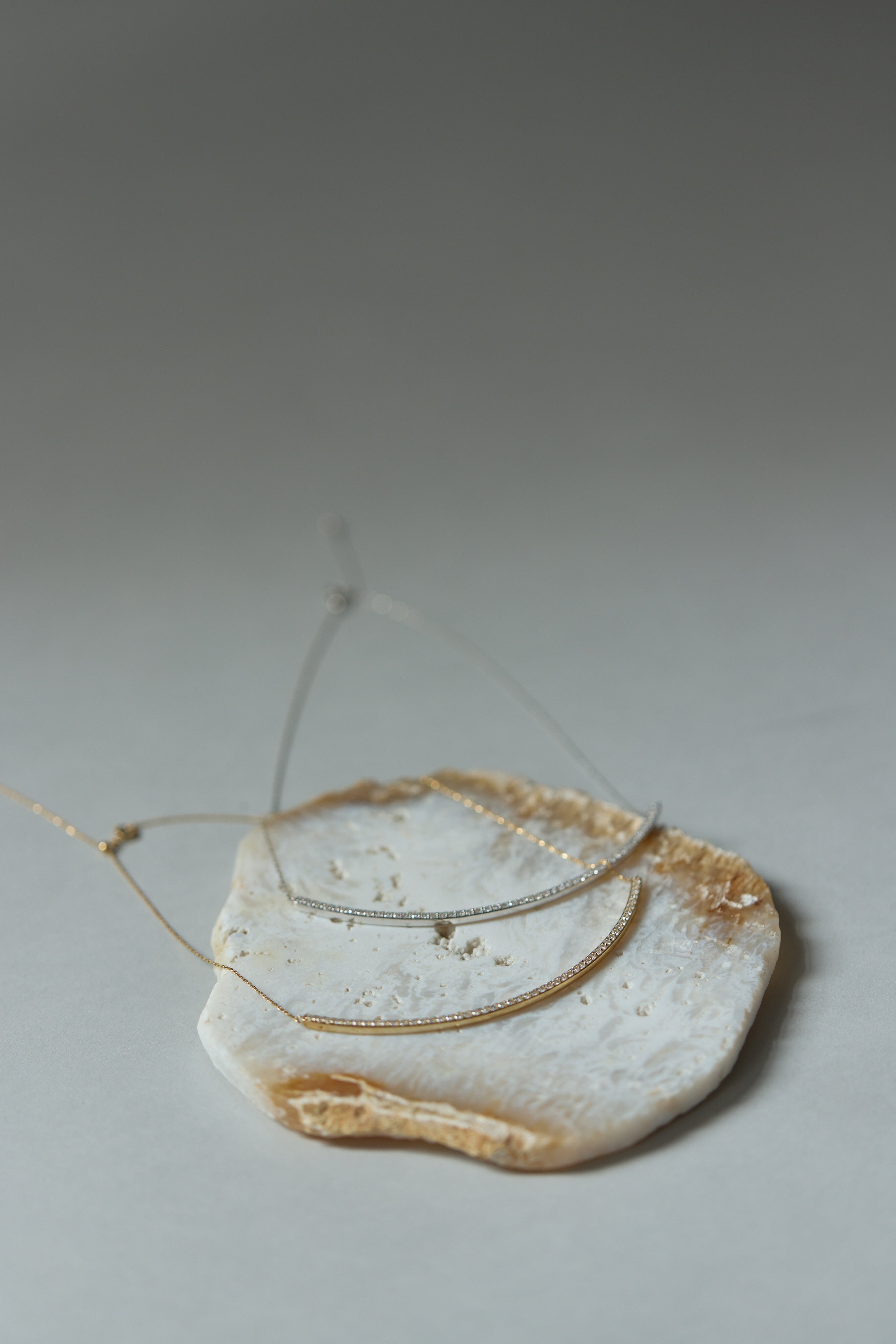 【order】Crysral Bar Choker Necklace Gold