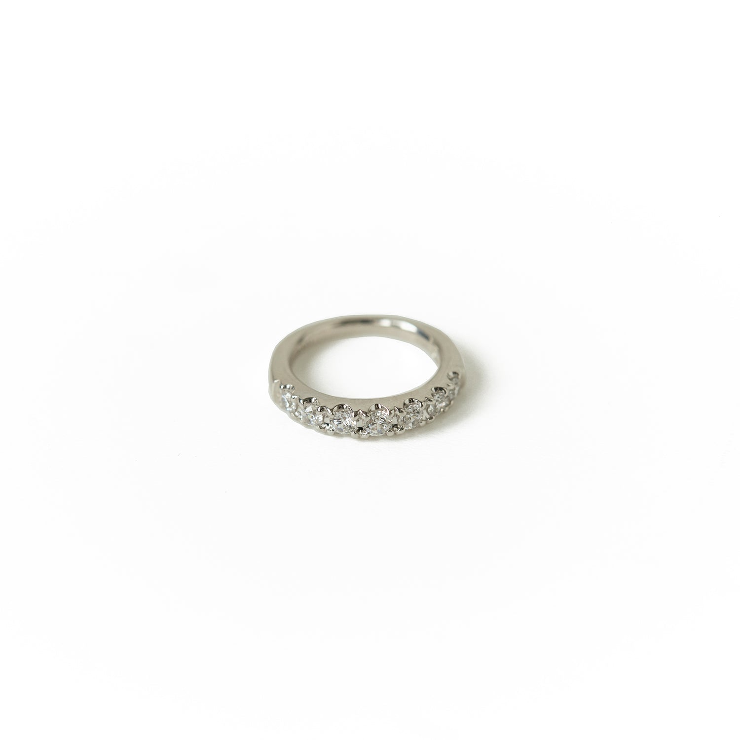 Crystal Pinky Ring Silver