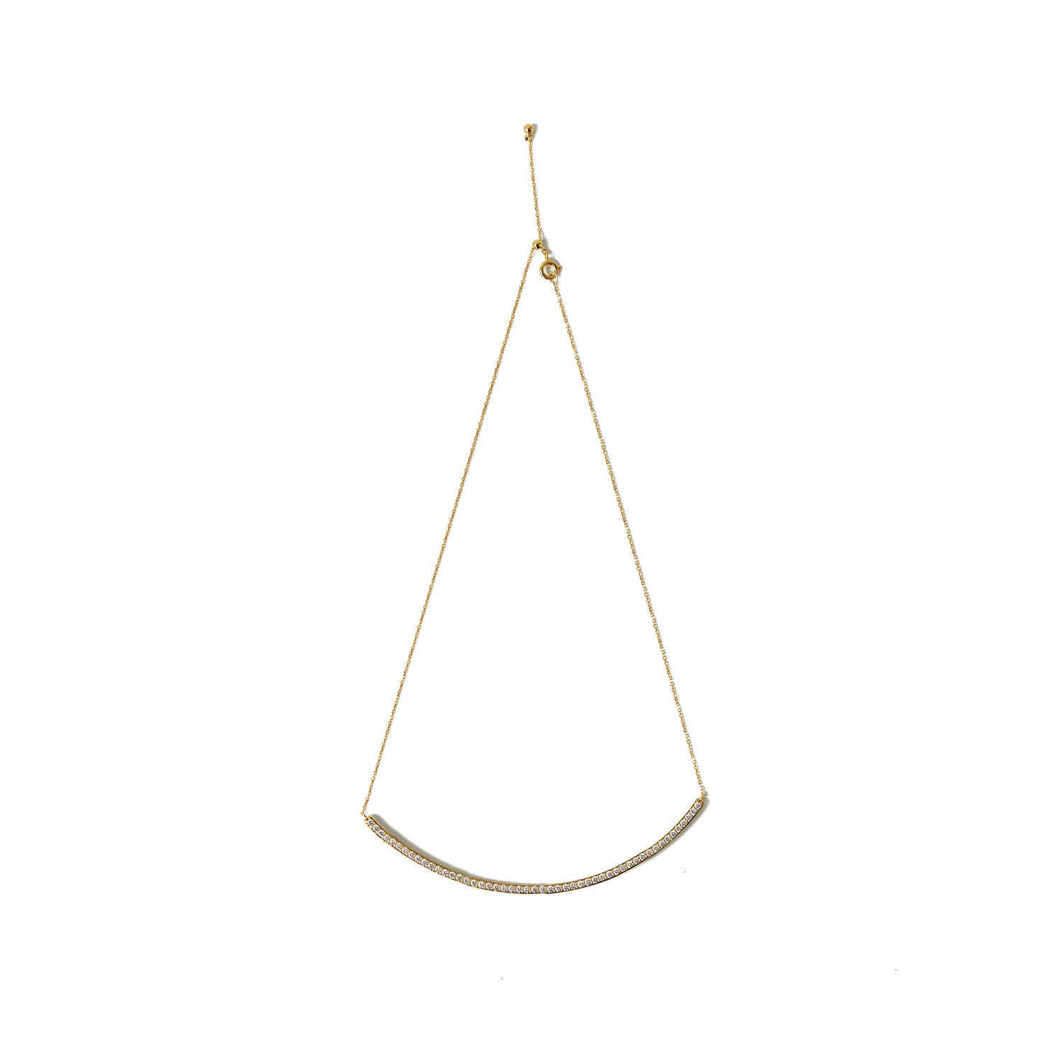 【order】Crysral Bar Choker Necklace Gold