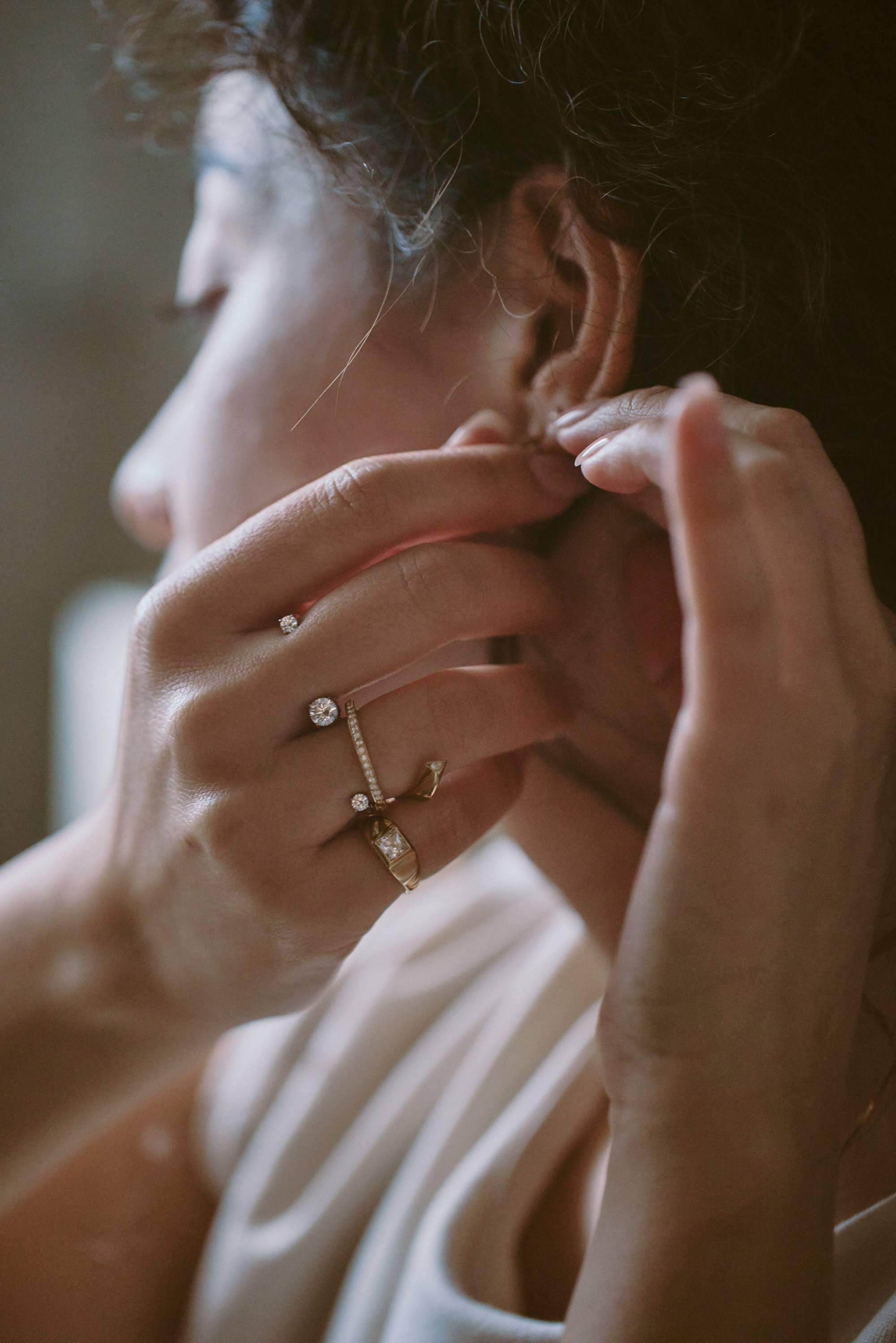 Half Finger Crystal Ring Gold – C'esoi