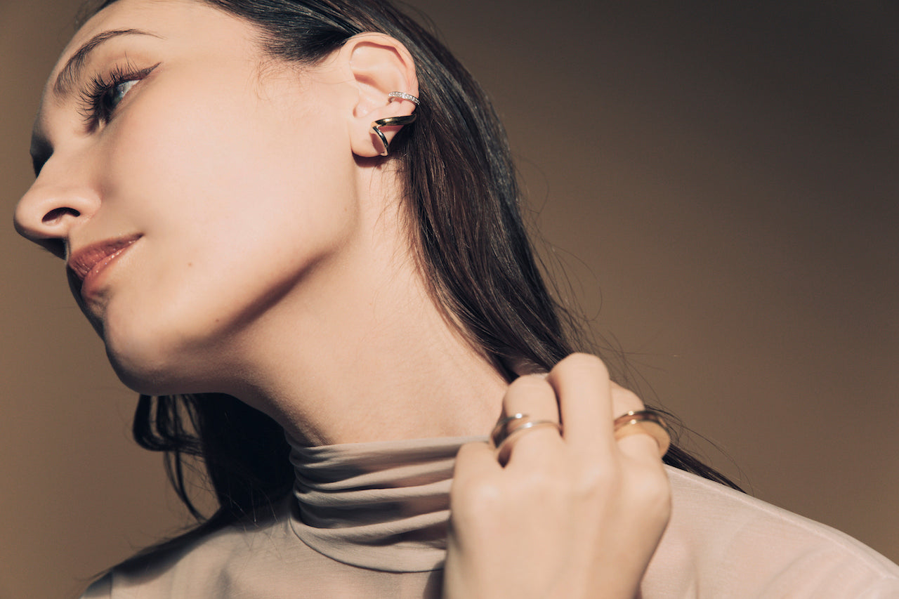 Curvy Trio Pierced Earcuff