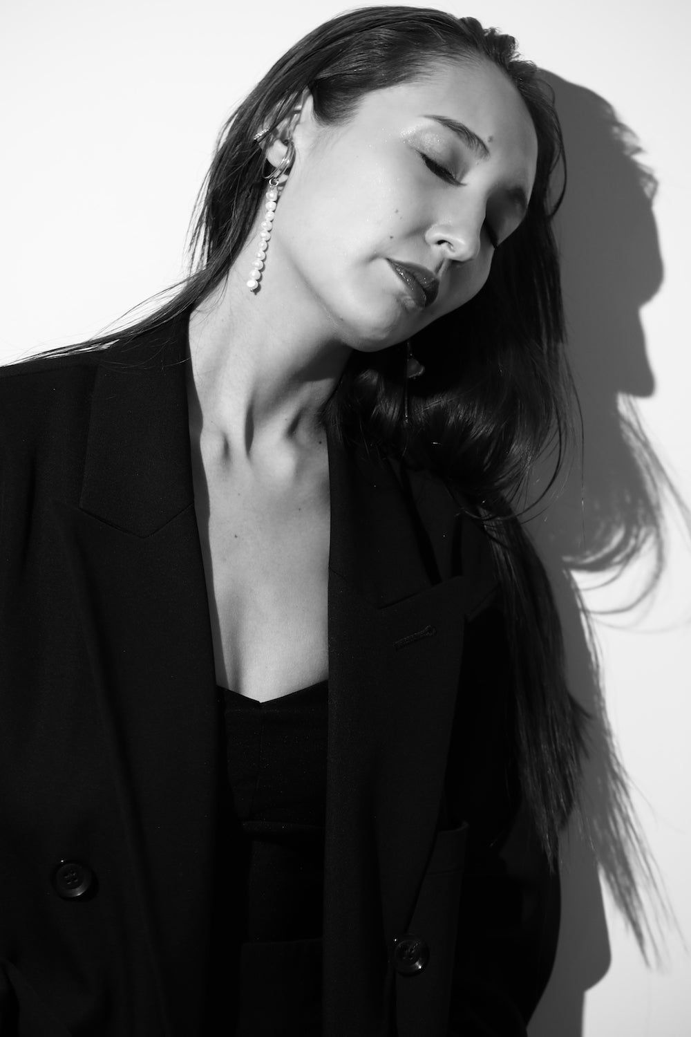 Custom EarCuff (Long Pearl Gold)