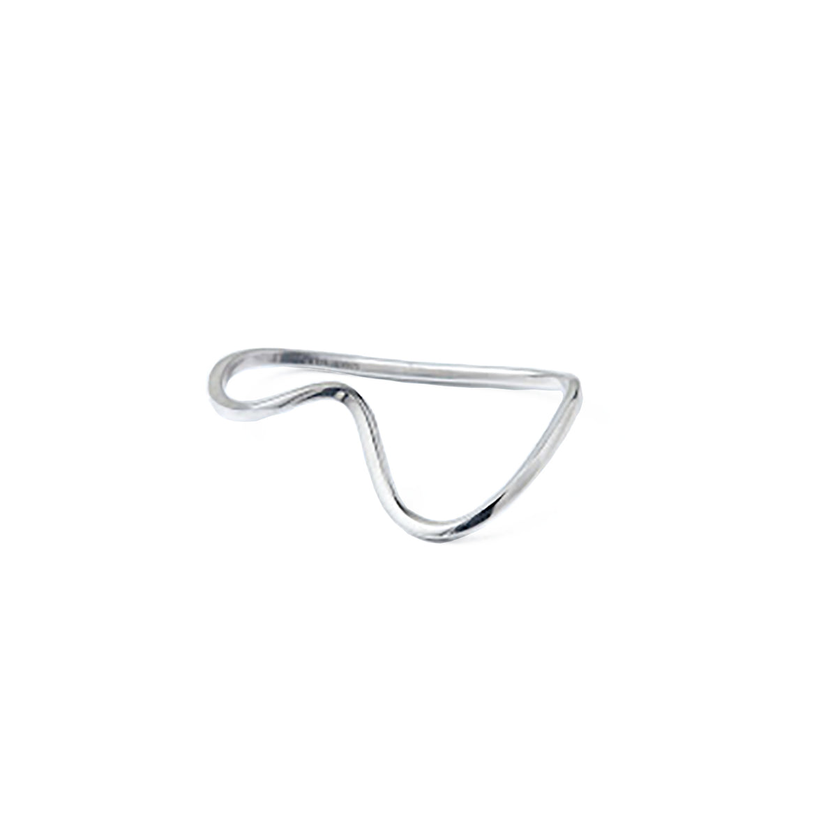 2Finger Curve Ring Silver