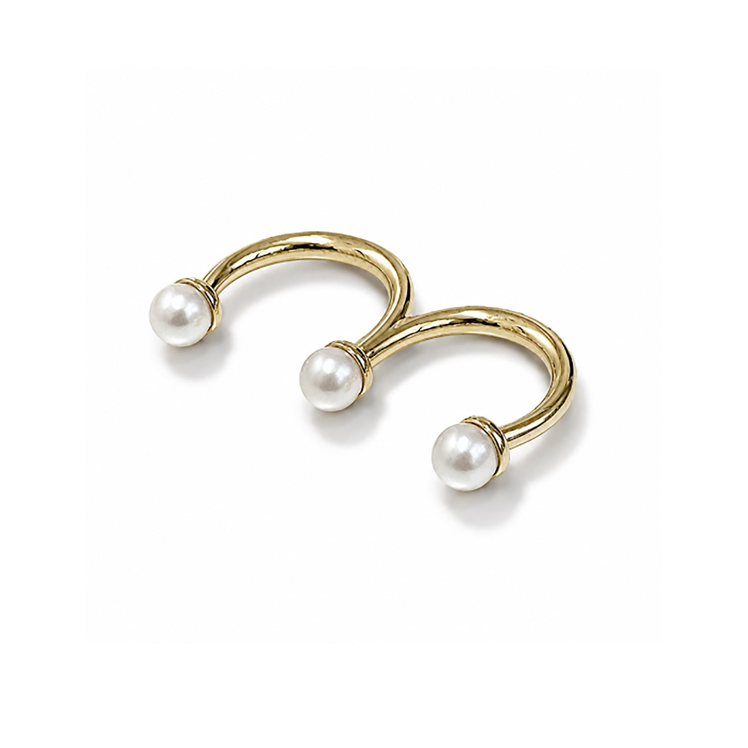 Half Finger Pearl Ring  Gold