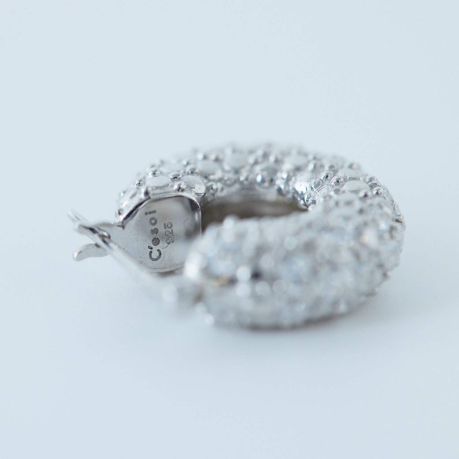 Pearl Hoop Pierce Silver – C'esoi