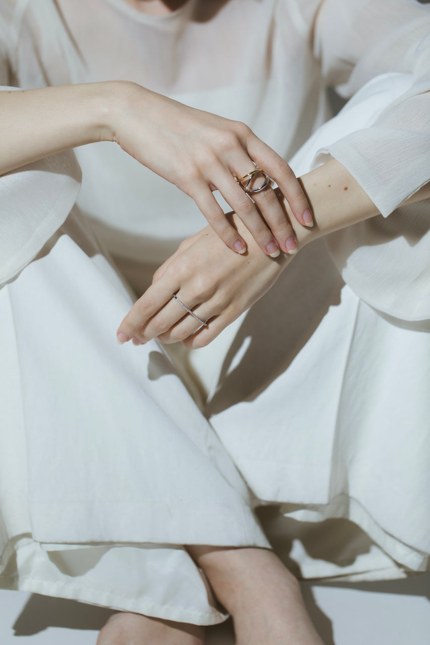 cesoi リング★2Finger Crystal Ring Silver★ 2Finger Crystal Ring Silver – C'esoi