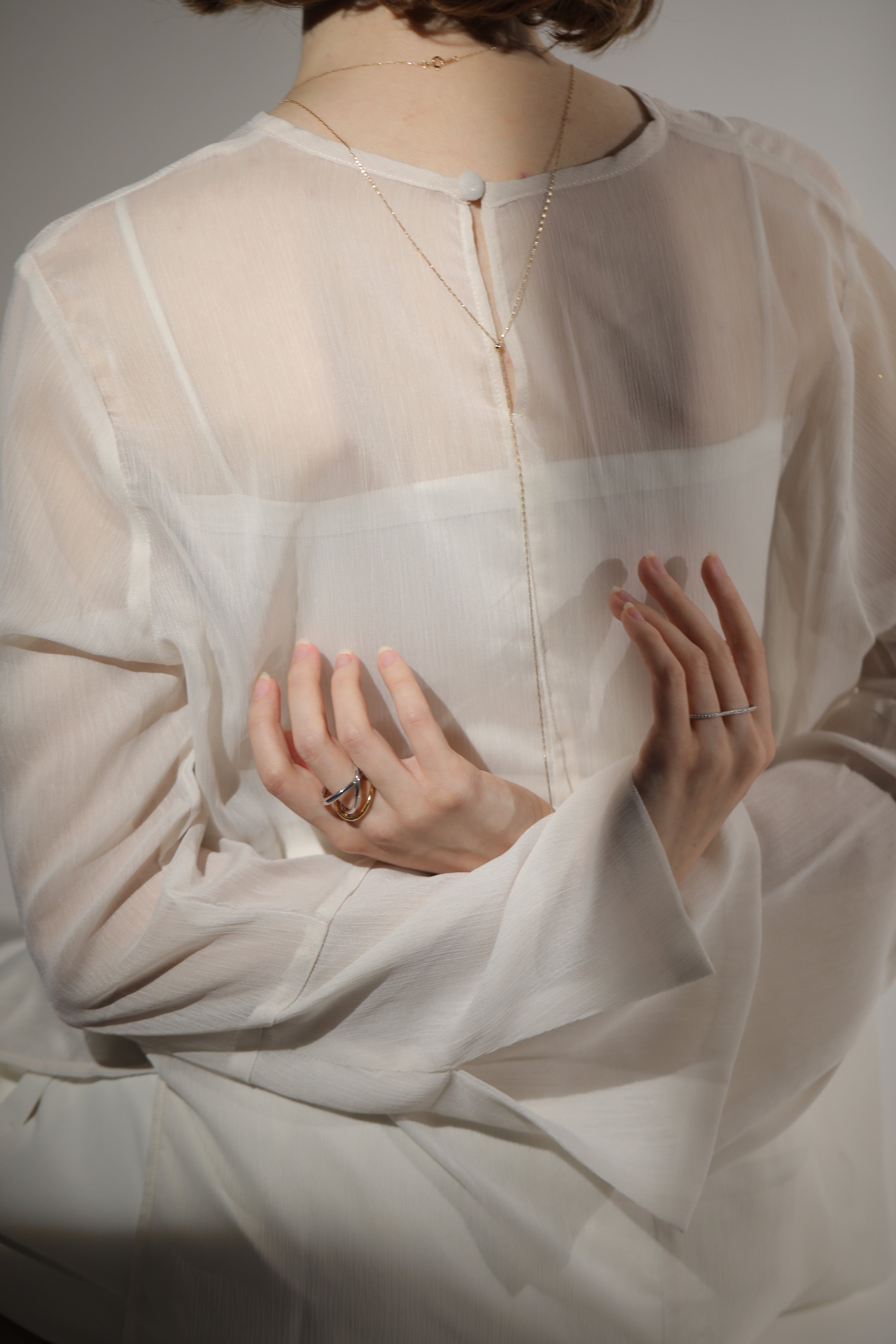 2Finger Crystal Ring Silver – C'esoi